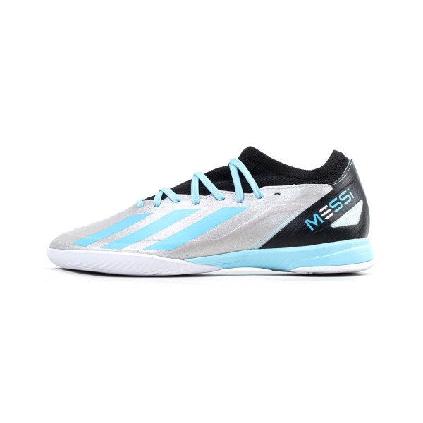 ADIDAS X CRAZYFAST MESSI.3 IN - IE4076 SILVER METALLIC/BLISS BLUE/CORE BLACK