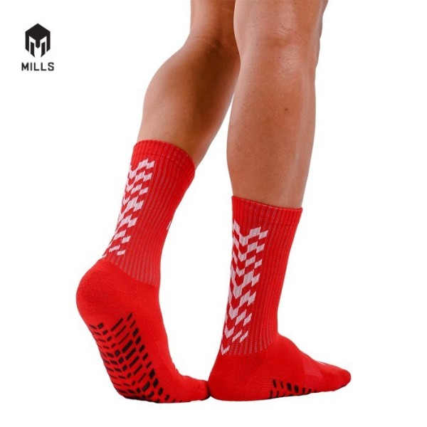 MILLS QUARTER MILLS ANTI SLIP SOCKS - A1 2010 RED