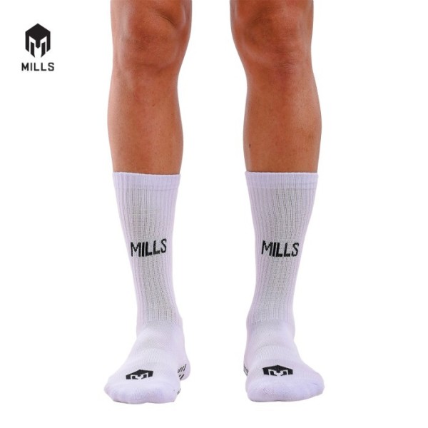 MILLS QUARTER MILLS ANTI SLIP SOCKS - A1 2010 WHITE
