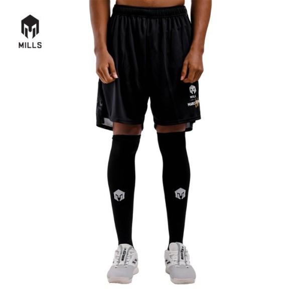 MILLS MK SEMBRANI  FOOTBALL SHORT - 3174MK BLACK