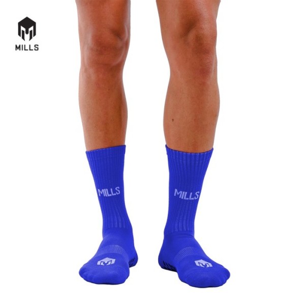MILLS QUARTER MILLS ANTI SLIP SOCKS - A1 2010 BLUE