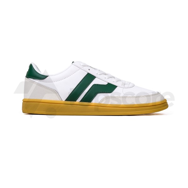PIERO COURT DERBY BIG LOGO WHITE GREEN GUM
