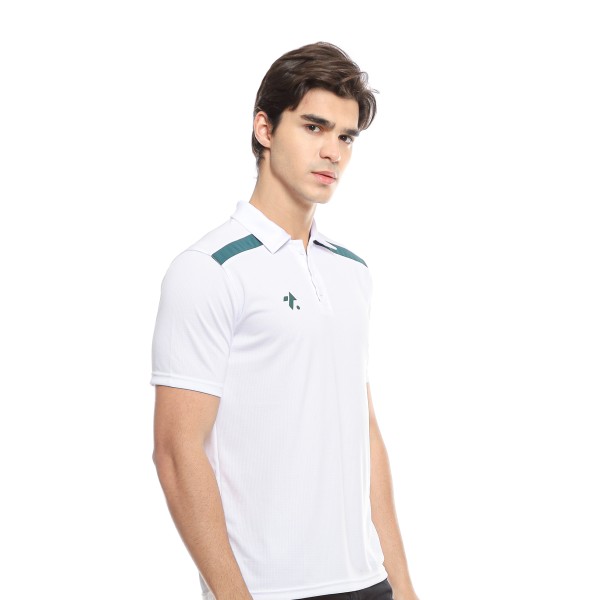 TOPSCORE STRIVE SPORTY POLO WHITE GREEN