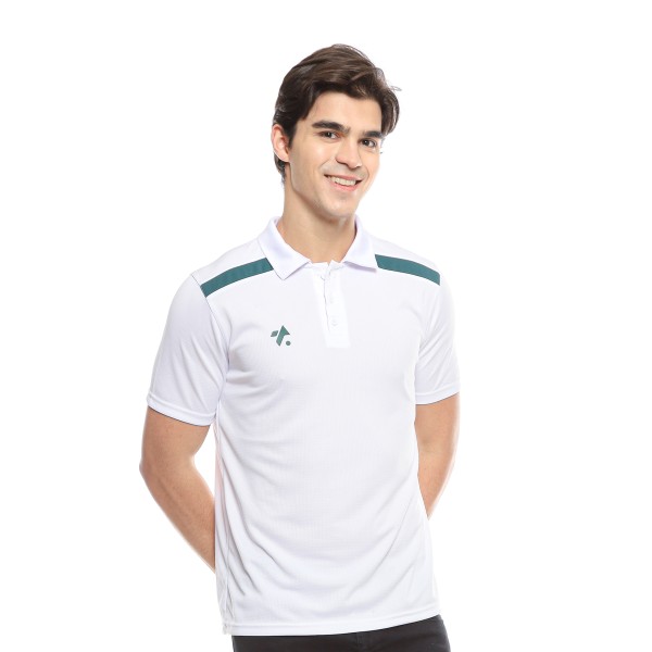 TOPSCORE STRIVE SPORTY POLO WHITE GREEN