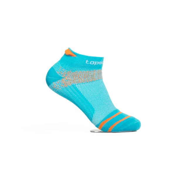 TOPSCORE OLYMPION ELITE RUNNING SOCKS CYAN TANGERINE ORANGE
